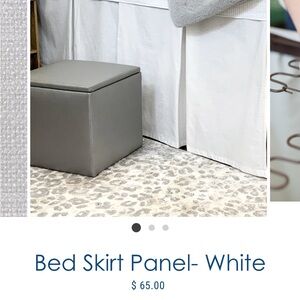 4 White dorm decor bed skirt panels! In badically new condition! originally $260